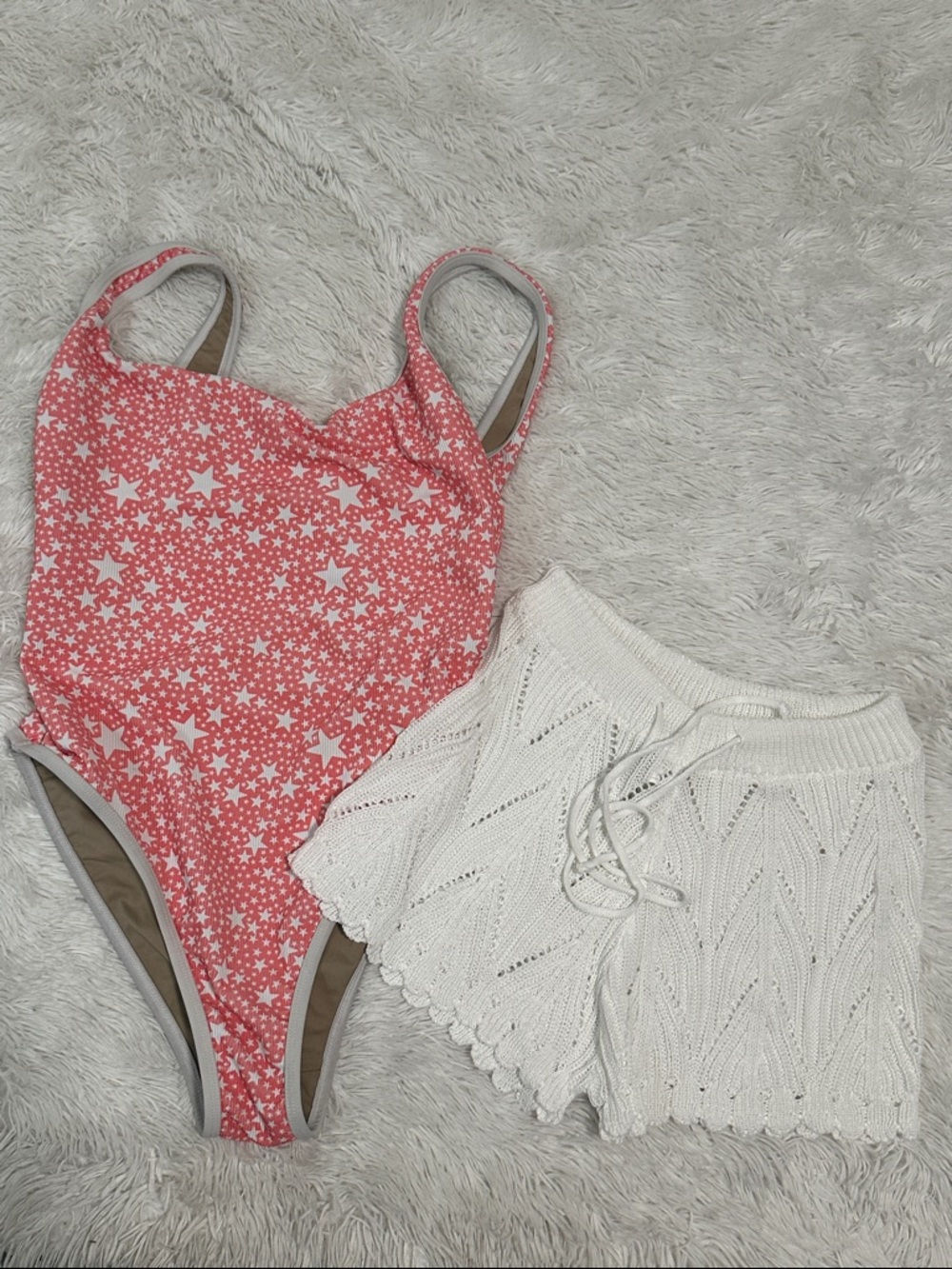 ▪️ LainSnow One Piece Swimsuit & Cover Up Shorts